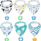 Baby Bandana Bib with Teether – Super Absorbent Cotton Drool Bib with Adjustable Nickel - Free Snaps, Soft Fleece Back (0–24 Months) - Adenzo Comfies