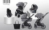 Burbay E77 3 - in - 1 Baby Travel System Stroller with Infant Car Seat & Bassinet – Foldable, Adjustable, All - Terrain Wheels - Adenzo Comfies