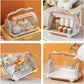Baby Bottle and Accessories Storage Organizer – Portable Drying Rack with 6 Bottle Holders, 4 Teat Holders, Removable PP Cover & Multipurpose Storage