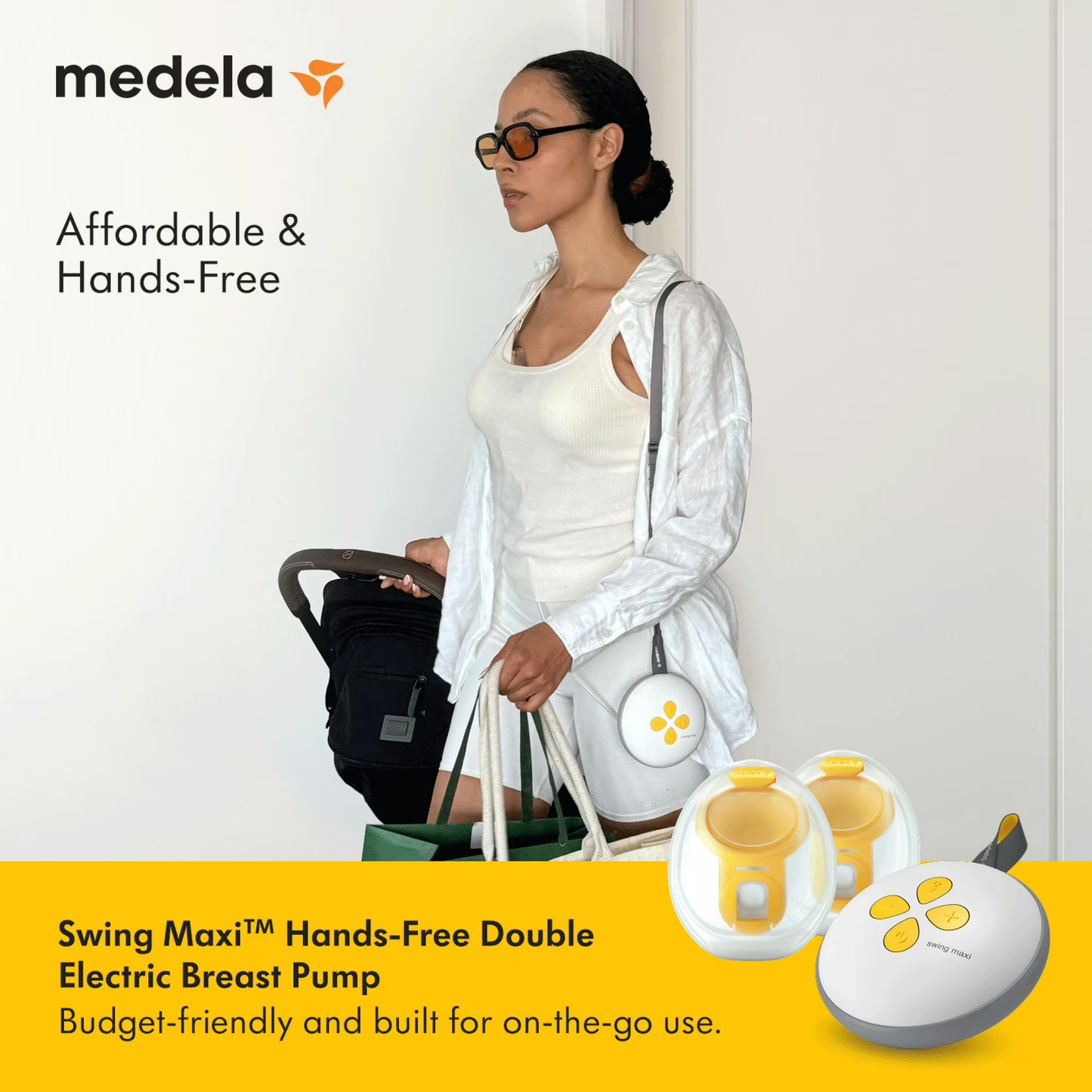 Medela Swing Maxi Hands-Free Pump - Ultimate Double Electric Solution with USB Charger