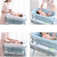 2-in-1 Foldable Baby Changing Table with Bathtub – Portable Diaper Changing Station & Massage Care Table with Storage Shelves for Newborns to Toddlers (0–2 Years)