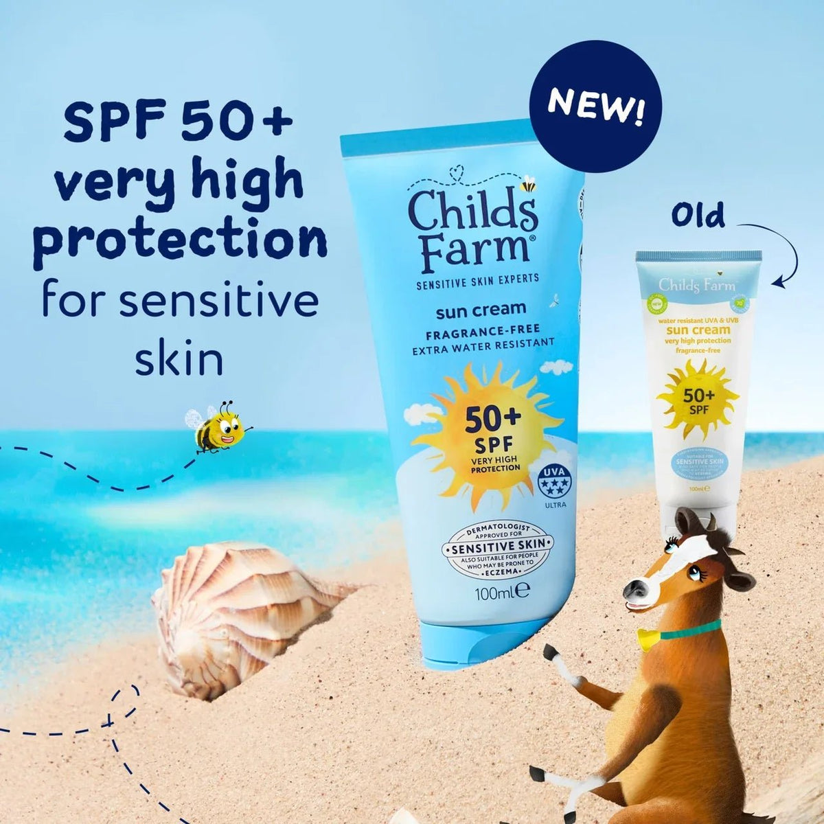 Childs Farm 50+SPF sun cream 100ml - Adenzo Comfies