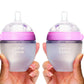 Comotomo 2 pack Baby Bottle, Green/Pink, 150ml/ 250ml, 2-Count - Adenzo Comfies
