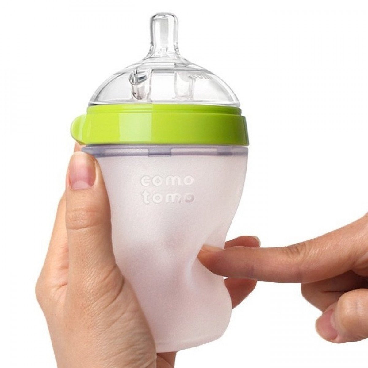 Comotomo 2 pack Baby Bottle, Green/Pink, 150ml/ 250ml, 2-Count - Adenzo Comfies
