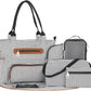 Little Story Diaper Bag – Waterproof Multi-Compartment Baby Nappy Bag with Stroller Straps, Large Capacity Maternity Travel Tote (Ivory) - Adenzo Comfies