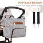 Little Story Diaper Bag – Waterproof Multi-Compartment Baby Nappy Bag with Stroller Straps, Large Capacity Maternity Travel Tote (Ivory) - Adenzo Comfies