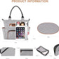 Little Story Diaper Bag – Waterproof Multi-Compartment Baby Nappy Bag with Stroller Straps, Large Capacity Maternity Travel Tote (Ivory) - Adenzo Comfies