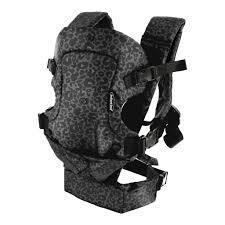 Infantino Flip 4‑in‑1 Convertible Carrier – Black Leopard | Ergonomic Baby Carrier, Face - In & Face - Out Front and Back Carry , For Newborns & Toddlers, Camo print - Adenzo Comfies