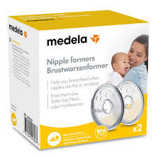 Medela Nipple Formers - Shape Inverted or Flat Nipples to Prepare for Breastfeeding, BPA Free, one Size fits All, Pack of 2.
