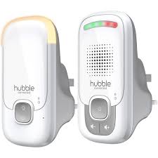 Hubble Listen Glow Digital Audio Baby Monitor, white with soft glow light