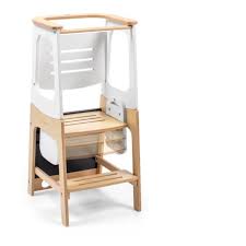 Maxi-Cosi Toucan 3-in-1 Learning Tower in the "Natural White" color, which is made from FSC® 100% certified wood