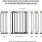 The Moon Brand Secura Baby Safety gate extension - Easy Install - Extra Wide metal extender - Child safety and pet protection - Perfect fit, durable and adjustable width - Ideal for stair Case – Black - Adenzo Comfies