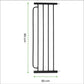 The Moon Brand Secura Baby Safety gate extension - Easy Install - Extra Wide metal extender - Child safety and pet protection - Perfect fit, durable and adjustable width - Ideal for stair Case – Black - Adenzo Comfies