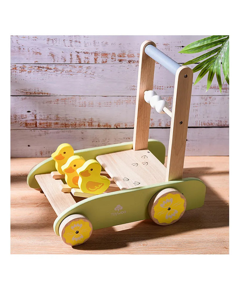 Factory Price Wooden Baby Walker with Sounds , Multifunctional, Safe and Fun for 6-9 Months .