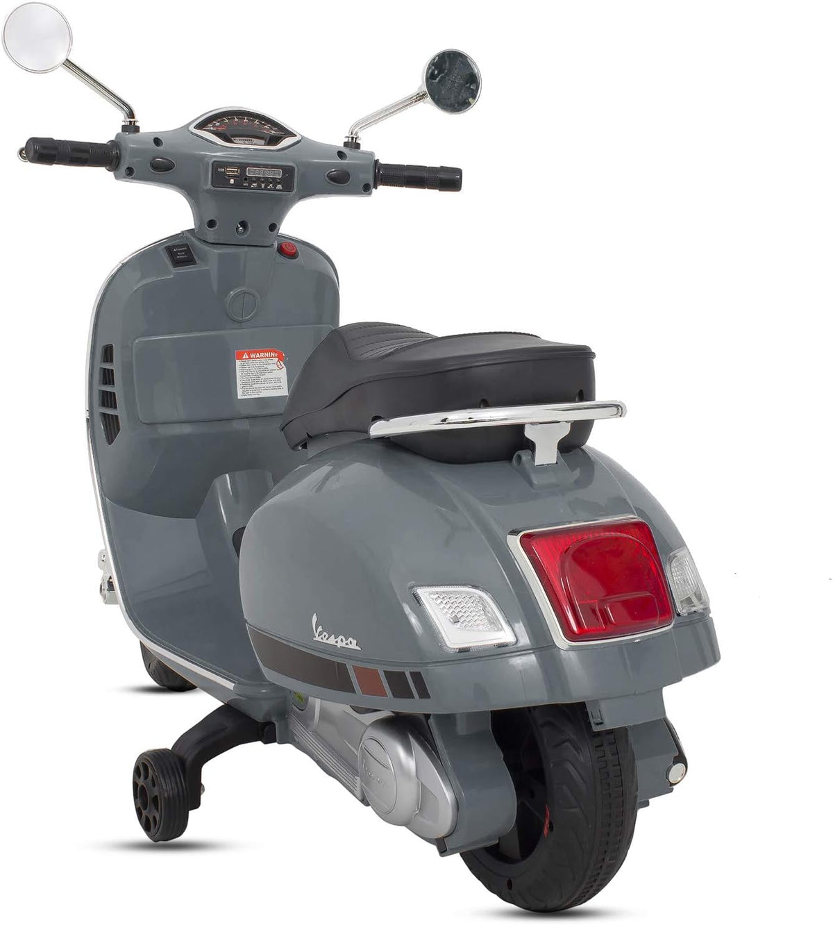 Kids Electric Ride On Scooter Motorcycle 6V with Lights - Grey. - Adenzo Comfies