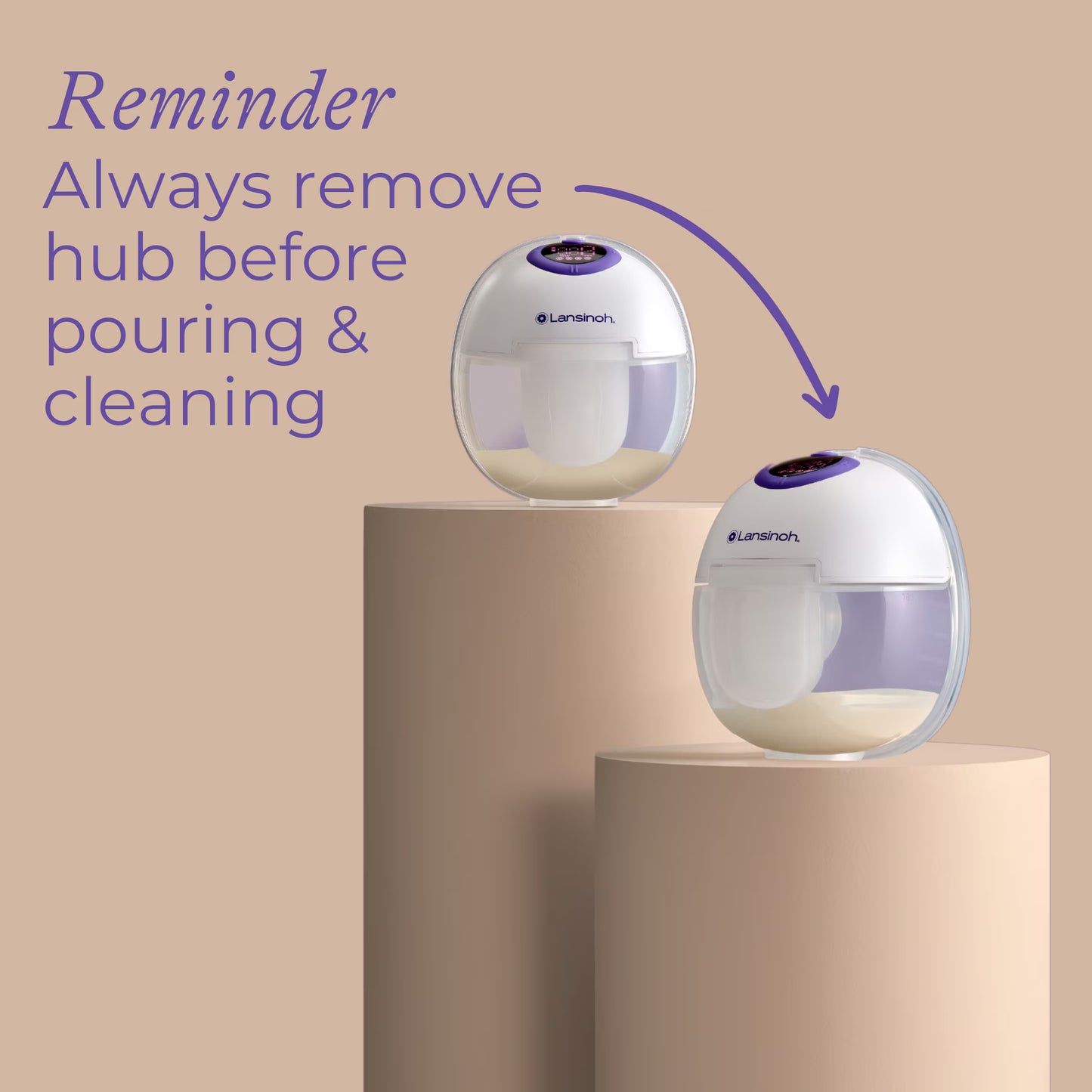 Lansinoh Wearable Electric Breast Pump - 4 Pumping Modes, 9 Suction Levels - Hands Free Portable & Quiet Pumping- LED Display