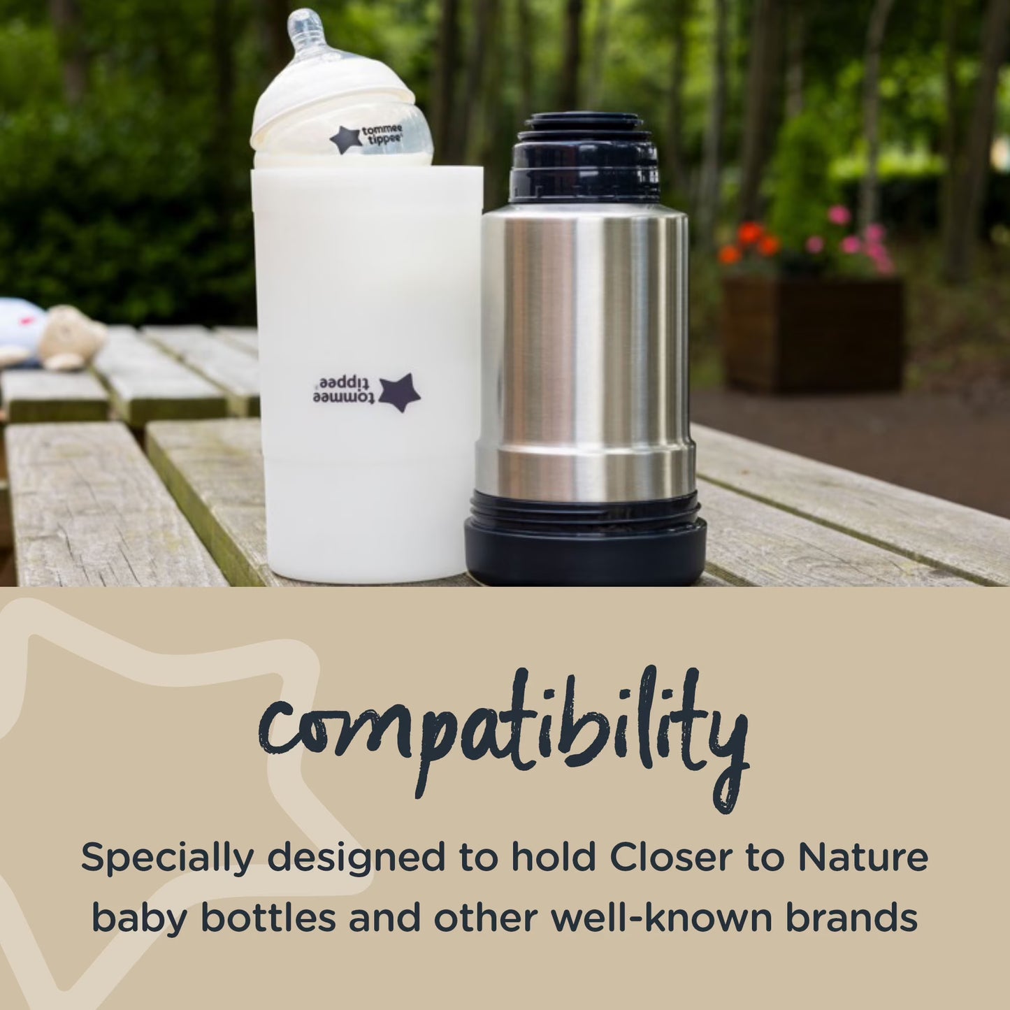 Tommee Tippee Travel Bottle Warmer - Portable Thermal Insulated Baby Food and Bottle Warmer with Leak-Proof Stainless Steel Flask