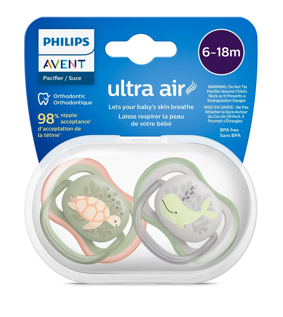 Philips Avent ultra air Soother 6-18M SCF085/60