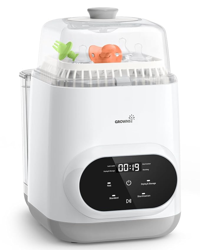 Grownsy Ease Clean Bottle Washer Pro | All-in-One Bottle Washer, Sterilizer & Dryer - Adenzo Comfies
