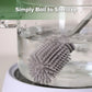Haakaa Silicone Cleaning Brush Kit - Baby Bottle Brush Scrubber for Breast Pump,Nipple,Breastmilk Storage Bag,Reusable Straws,Sippy Cup Soft Food Grade Silicone Bristle Portable - 1pk Grey - Adenzo Comfies
