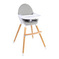 3 - in - 1 Convertible Baby High Chair – Adjustable Feeding Chair to Toddler Seat & Stool, 5 - Point Harness, Wooden Legs - Adenzo Comfies