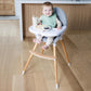 3 - in - 1 Convertible Baby High Chair – Adjustable Feeding Chair to Toddler Seat & Stool, 5 - Point Harness, Wooden Legs - Adenzo Comfies