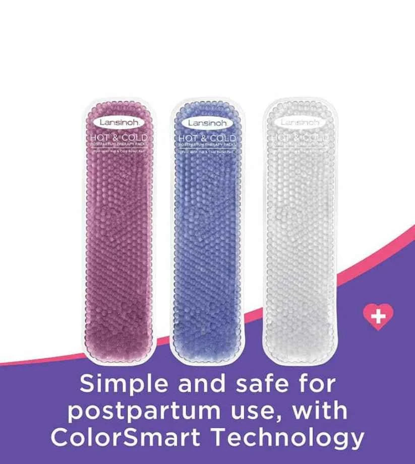 Lansinoh Hot & Cold Postpartum Therapy Pads – Reusable Pain Relief Pads for Postpartum Recovery, Perineal Comfort, Swelling Relief & Muscle Soothing, 2 Count