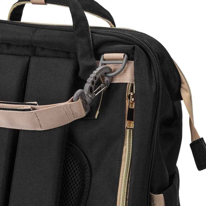 Diaper Bag Backpack with Changing Station Black