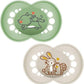 MAM Original Pure Eco Orthodontic Silicone Soother/Pacifier 16m+ Green Fox/Bunny - Adenzo Comfies