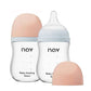 Natural Glass Baby Bottle Wide Neck, Anti-Colic Baby Bottle, Clear, 5.4oz.