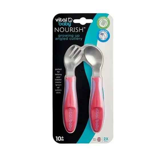 Vital Baby® NOURISH™ growing up angled cutlery - Adenzo Comfies