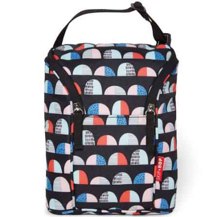 Skip Hop Baby Bottle Bag & Wet Dry Bag Bundle, Grey Melange & Chevron