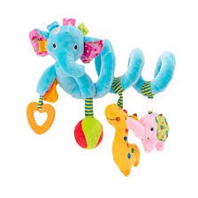Koty Baby Stroller Toys: Spiral Activity Toy for Car Seat, Crib, Bed - Hanging Rabbit Rattle for Babies 0-6 Months - Adenzo Comfies
