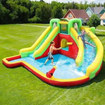 Doctor Dolphin Inflatable Bounce House, Unicorn Bounce House with Slide, Inflatable Bouncy House with Ball Pits, Jump Bouncer for Kids Age 4-8.