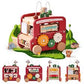 Wooden Activity Cube - 8 in 1 Activity Cube with Animal Tourism Bus Theme | Montessori Toys for 1 Year Old Boys Girls, Multipurpose Educational Toys for Toddlers and Kids . - Adenzo Comfies
