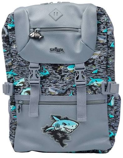 Smiggle Away Foldover Backpack Grey , 3Y+.