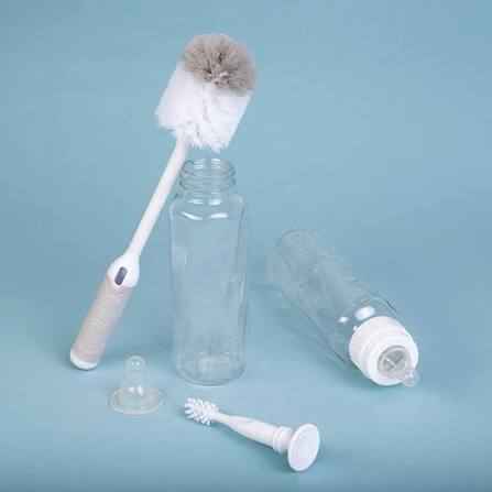 Ubbi On-the-Go Drying Rack & Bottle Brush Set, Holds Up to 8 Bottles, Gray | Includes Travel Case & 2-in-1 Bottle Brush with Nipple Brush for Bottle Accessories, Compact Storage, Baby Travel Accessories. - Adenzo Comfies