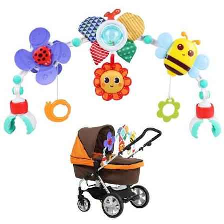 Foldable Baby Play Arch Crib Toy - Hanging Mobile for Pram. - Adenzo Comfies