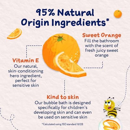Childs Farm Kids Bubble Bath, Sweet Orange | Gently Cleanses & Soothes | Suitable for Dry, Sensitive Skin, 500ml - Adenzo Comfies
