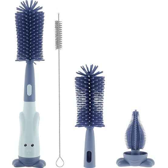 Silicone Baby Bottle Brush with Stand, Water Bottle Brush Cleaner Set. - Adenzo Comfies