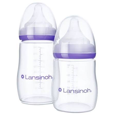 Lansinoh Anti Colic Baby Bottles 160 ml - 2 Pack - Slow Flow Teats. - Adenzo Comfies