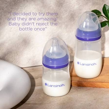 Lansinoh Anti Colic Baby Bottles 160 ml - 2 Pack - Slow Flow Teats. - Adenzo Comfies