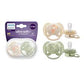 Philips Avent Ultra Soft Soother - 2 x Soft and Flexible Baby Soothers for Babies Aged 0‑6 Months, BPA-Free with Steriliser Carry Case (Model SCF091/07)