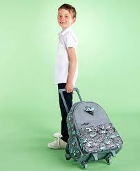 Smiggle Wild Side Kids Trolley Backpack with Wheels – Rolling School Bag with Retractable Handle - Adenzo Comfies
