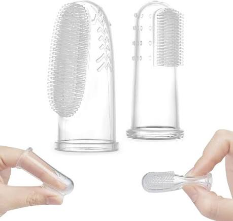 Haakaa Silicone Baby Finger Toothbrush Set, Baby’s First Toothbrush with Case, Soft Bristle Toothbrush for Infant Oral Care, 3 Months + - Adenzo Comfies