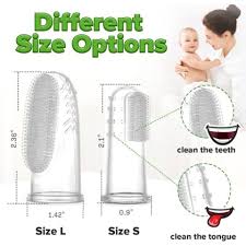 Haakaa Silicone Baby Finger Toothbrush Set, Baby’s First Toothbrush with Case, Soft Bristle Toothbrush for Infant Oral Care, 3 Months + - Adenzo Comfies