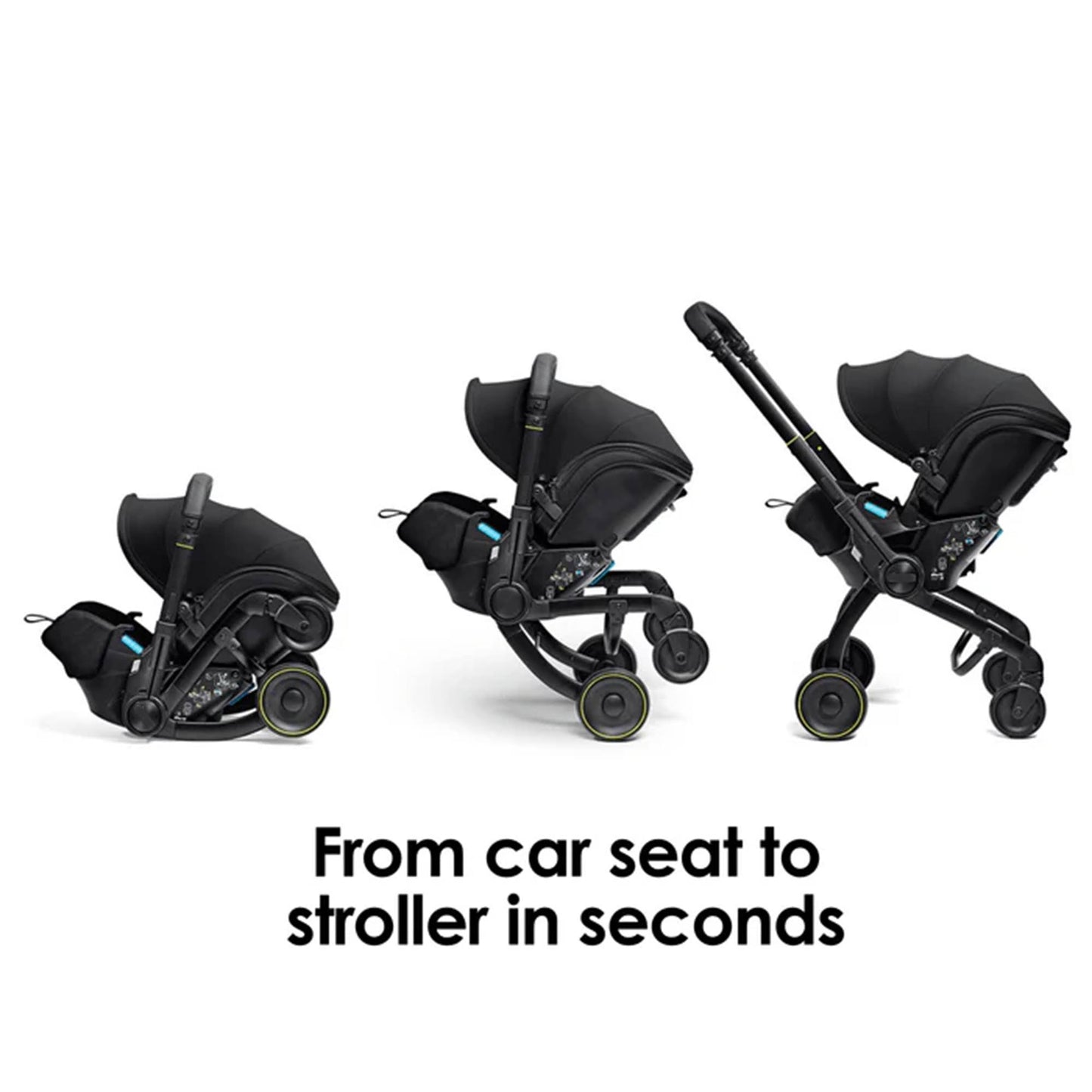 4 in 1 Stroller for 0m+, Car Seat & Stroller in 1 | 3 Reclining Positions, i - Size Certified, Enhanced Safety & Comfort Travel System - Adenzo Comfies