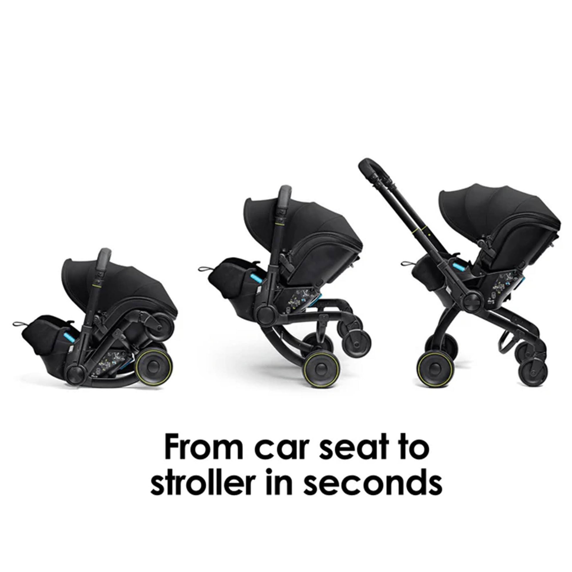 4 in 1 Stroller for 0m+, Car Seat & Stroller in 1 | 3 Reclining Positions, i - Size Certified, Enhanced Safety & Comfort Travel System - Adenzo Comfies