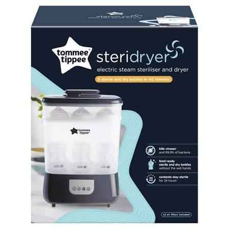 Tommee Tippee Electric Steam Steriliser and Dryer for Baby Bottles and Accessories, Kills Viruses - Adenzo Comfies