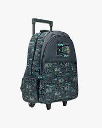 Smiggle Wild Side Kids Trolley Backpack with Wheels – Rolling School Bag with Retractable Handle - Adenzo Comfies